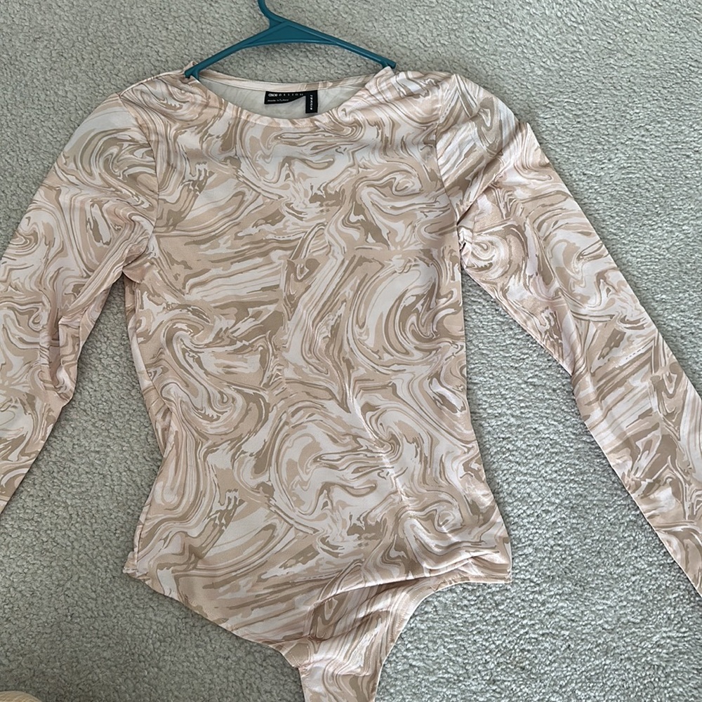 ASOS DESIGN Marble Print Bodysuit